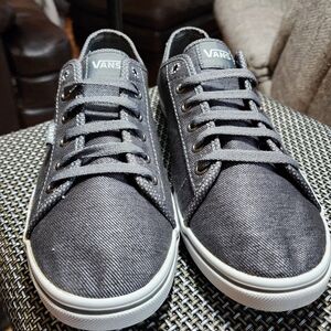 Vans gray denim ferris low pro sneakers size 10 - 30% off 2 or more items